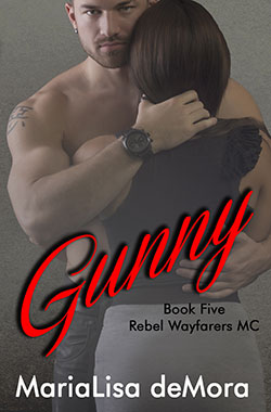 Cover - Gunny, book #5, Rebel Wayfarers MC book series
